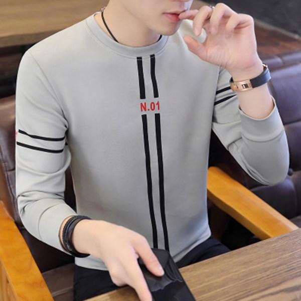 

Autumn sweater mens round neck Korean style sweatshirt trend ins super hot top clothes spring chic couple sports jacket men sweatshirt hot, Black