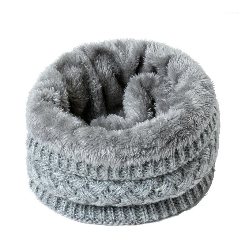 

2020 Winter Women Scarf Men Children Baby Collar Solid Color Soft Lady Neck Warm Rings Scarves Plush Knitted Foulard female1