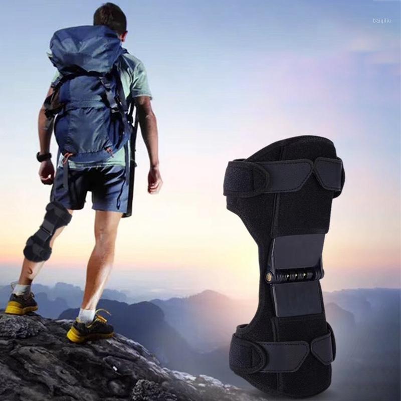 

1PCS knee brace support Knee Protector Rebound Power leg Pads brace Joint support stabilizer Spring Force1, Black