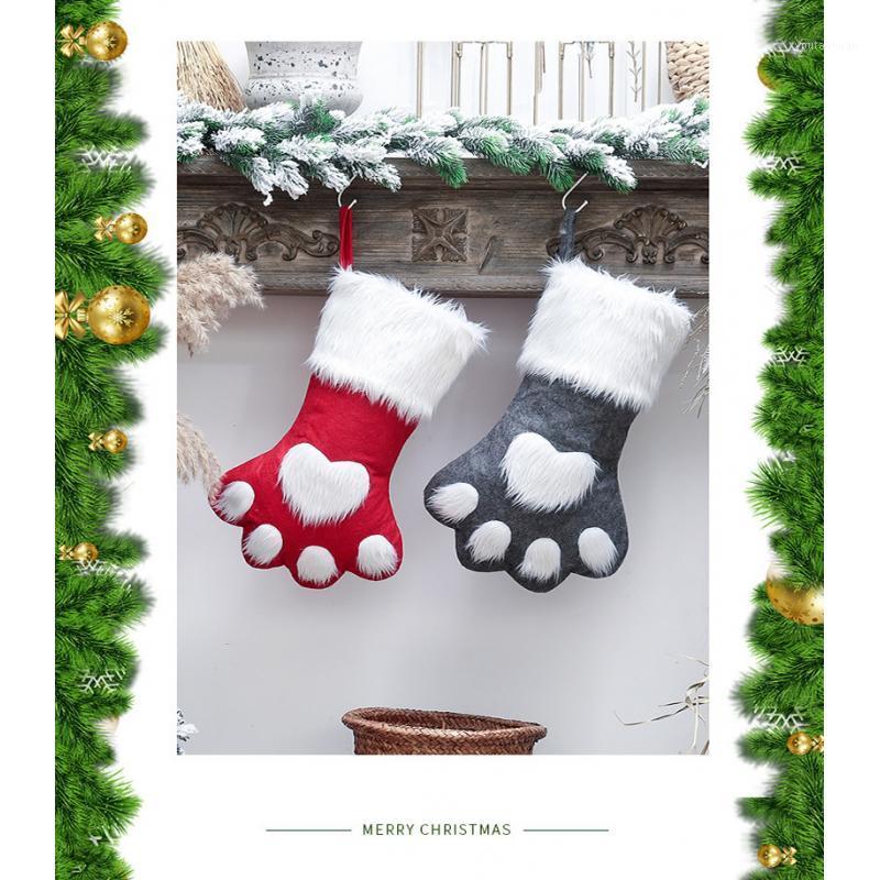 

1PCS 300x450mm Creative Christmas Sock Christmas Stockings Decoration Candy Gift Bag Xmas Tree Hanging Ornaments1