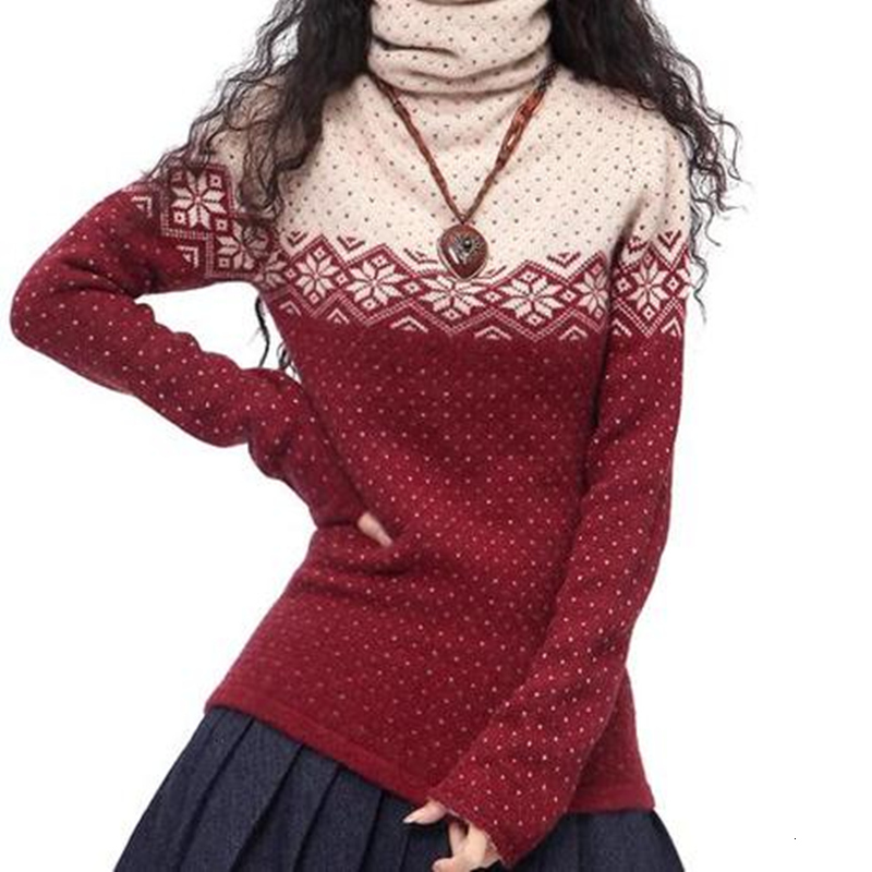 

2021 New Plus Size Cashmere Sweater Women Tops Autumn Winter Casual Long Sleeve Pullover Turtleneck Knitted Jumper Pull Femme Hiver 26wm, Purple