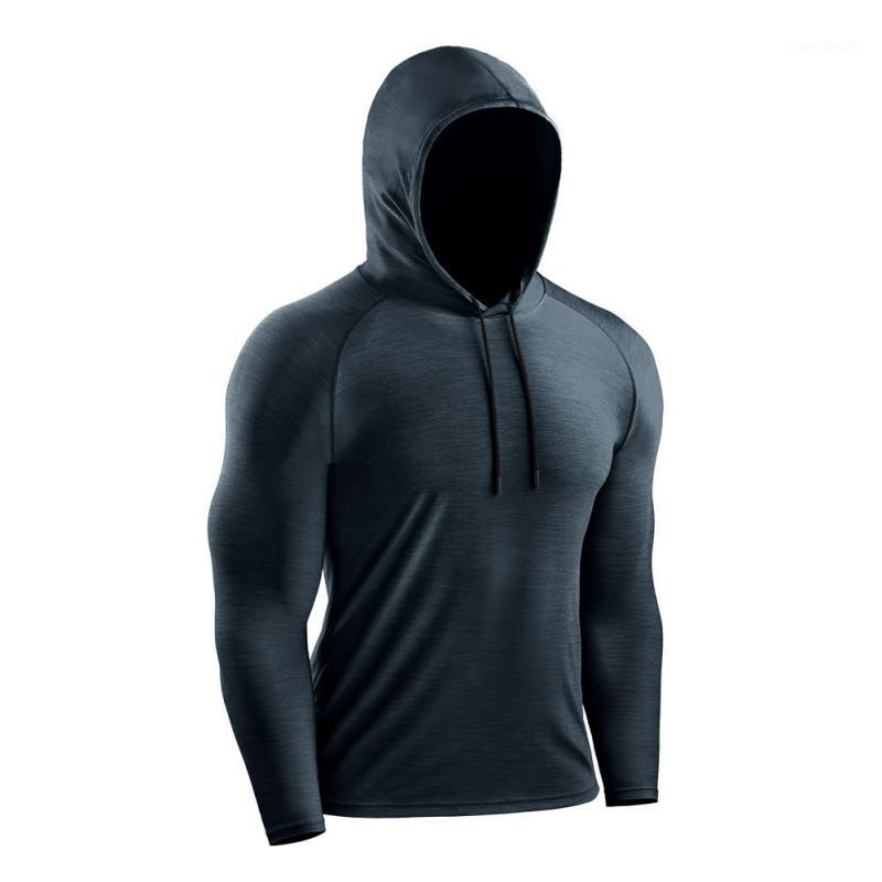 

Men sports Long Sleeve Quick-drying Breathable Bottoming Hooded T-shirt Sports Tops1, Black