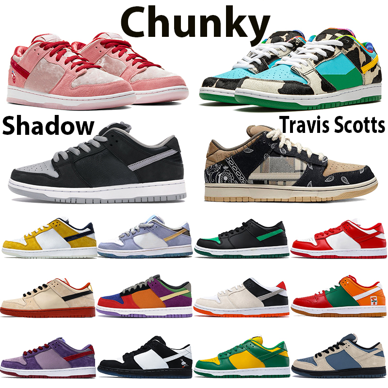 

Mens basketball shoes low chunky travis scotts sneakers shadow sean plum pine green laser orange infrared orange brazil men classic trainers, Box