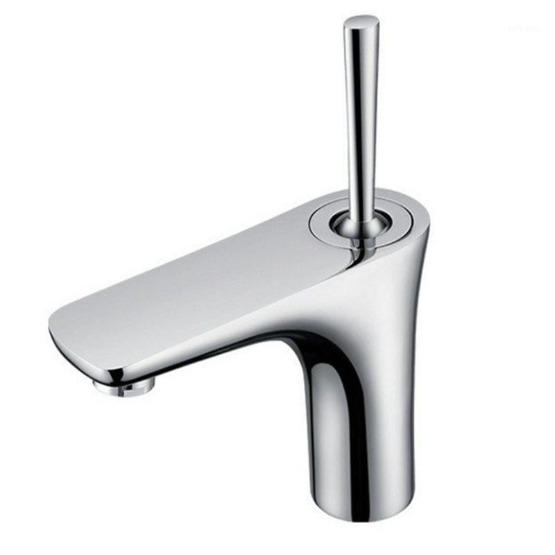 

New Creative Full Copper Chrome Hot And Cold Washing Under Counter Basin Faucet Faucet Of Washstand Toilet Shower Room1