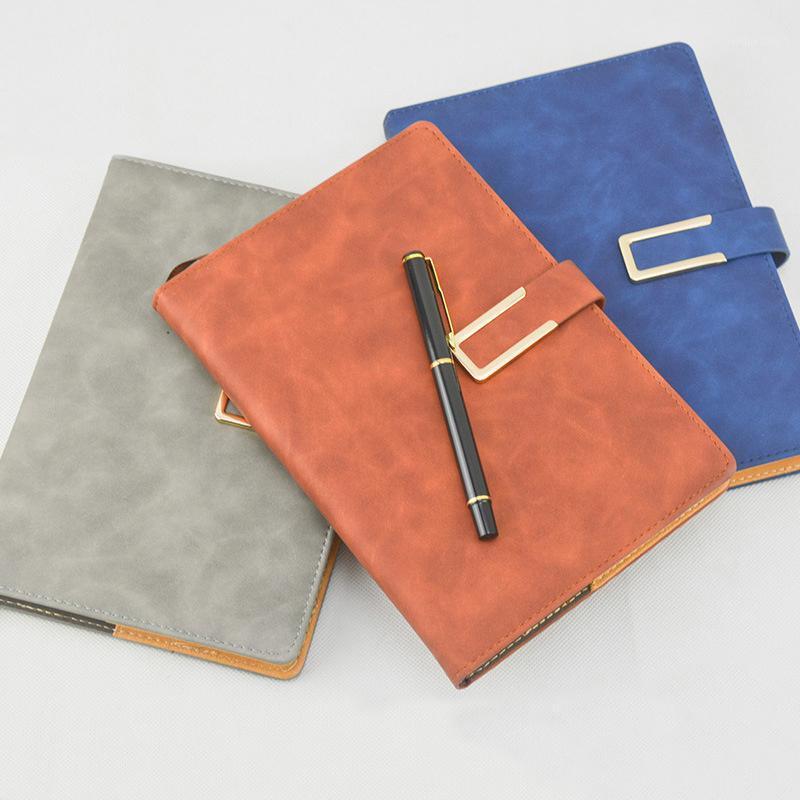 

A5 Notebook Pu Leather Cover Retro Business Notepad Creative Magnetic Buckle Work Book Meeting Record Book Sheepskin Diary1