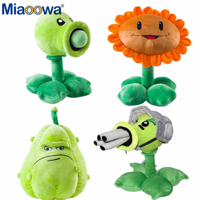 

30cm Plants Vs Zombies Plush Decorations Toy Chomper Plants Vs.Zombies 2 Figurine Pea Sunflower Melon Stuffed Doll for Kids Gift