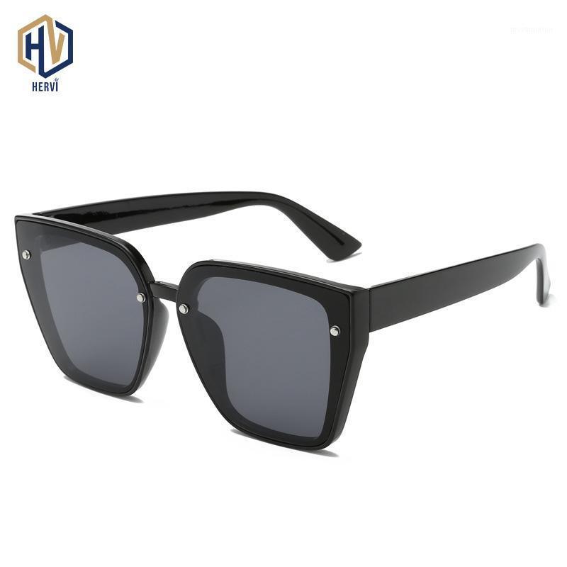 

Female Sunglasses Big Frame Face-lift Fashion Retro All-match One-Piece Nose Pads Non-slip Temple Multicolor Optional1