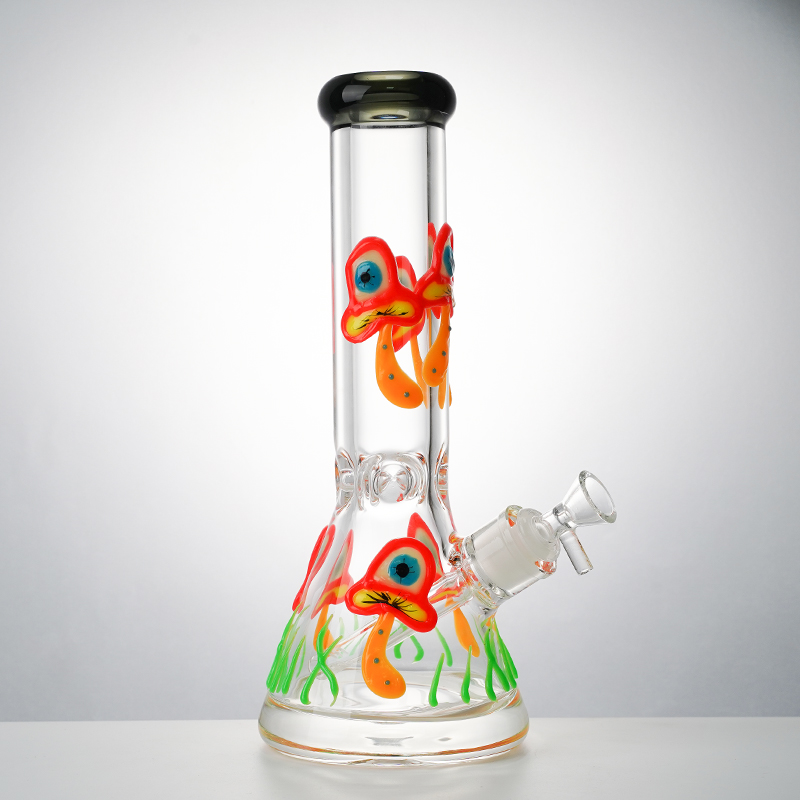 

11 Inch Straight Tube Glass Bong Glow In The Dark Oil Dab Rigs Mushroom Beaker Bong 18mm Joint Water Pipes With Diffused Downstem