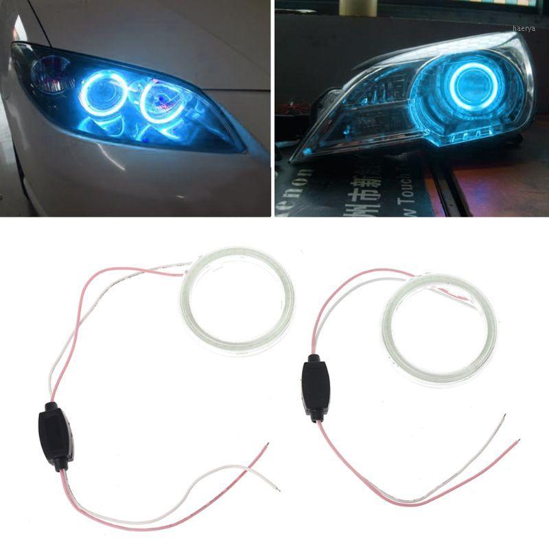 

1Pair 60mm White COB Angel Eye Halo Car LED Light Ring Headlight DRL Lamp DC 12V1