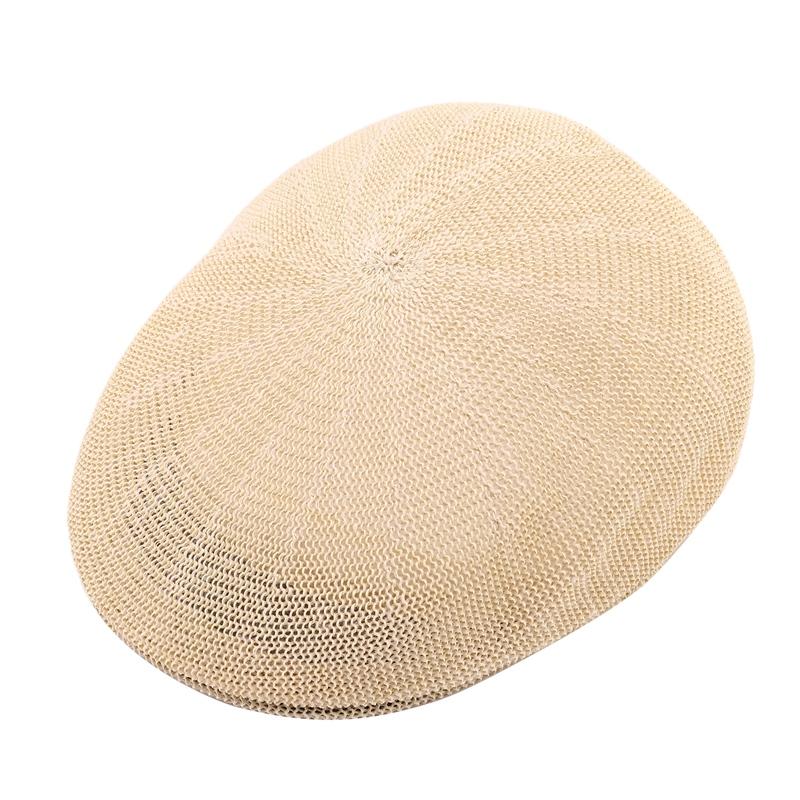 

Summer Quiche Forward Hat Breathable Shade Beret Male and Female Hats, Beige
