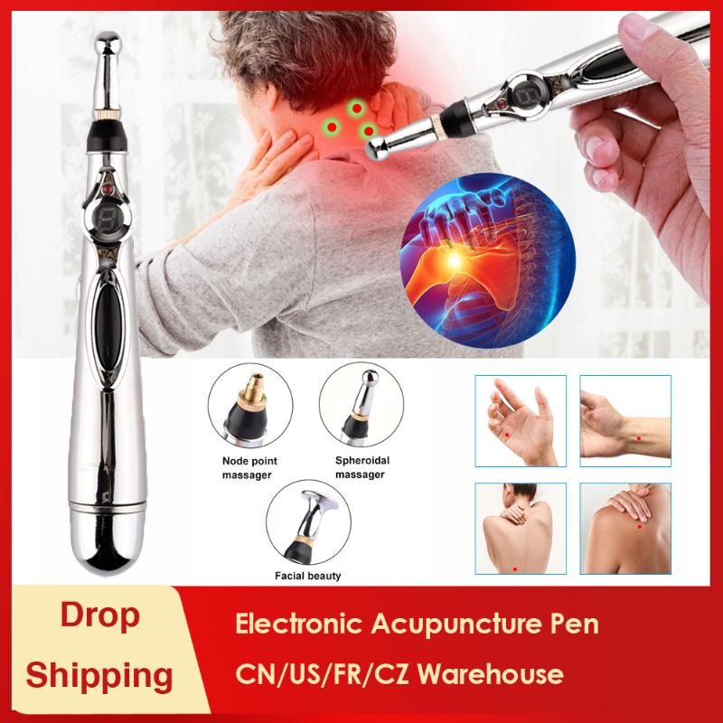 

Electronic Acupuncture Pen Electric Meridians Laser Therapy Heal Massage Pen Meridian Energy Pain Relief Tools Dropshipping
