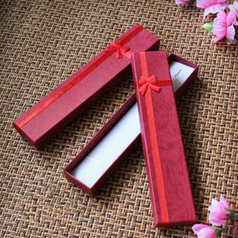 

Long Necklace Bracelet Jewelry Box Spot Bowknot Gift Box Jewelry Wholesale Simple Style Valentine's Day