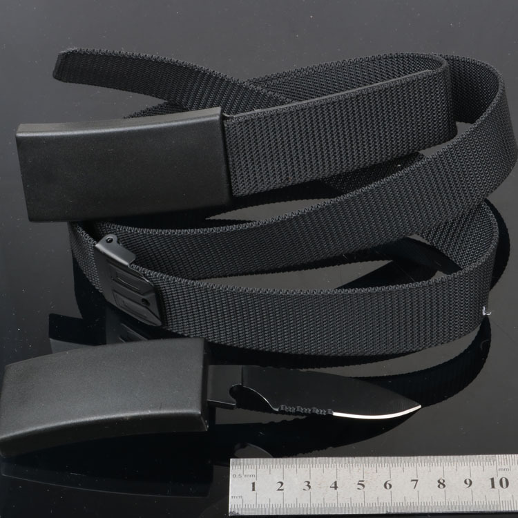 

Outdoor Multifunctional Self-defense Special Forces Tactical Belt Men's Nylon Canvas Army Fan Belt Knife Survival Belt