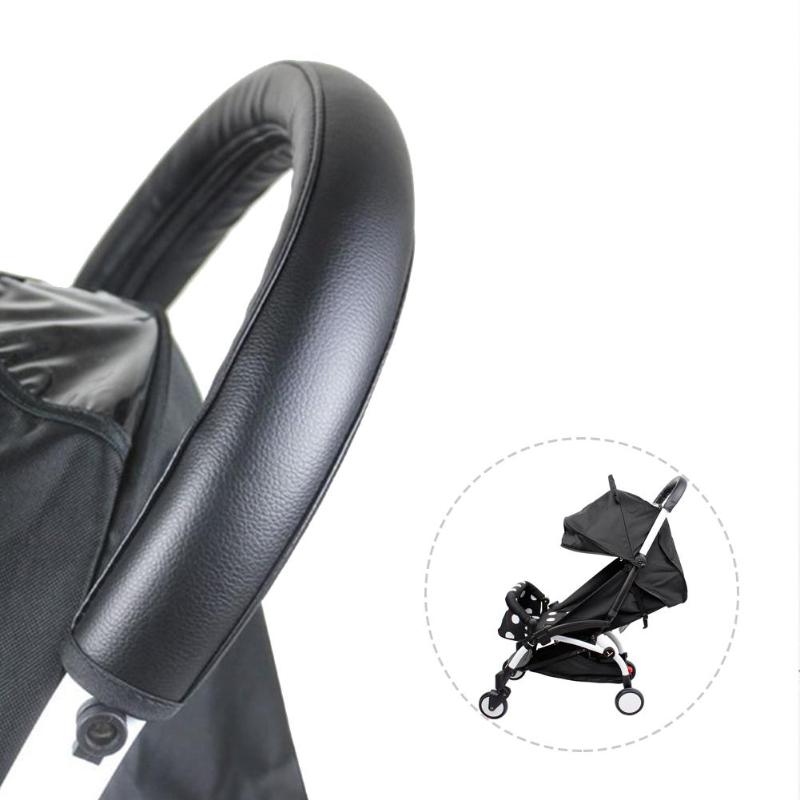 

Baby Stroller Handrail Case Cover Stroller Accessories PU Leather Handle Removable Zipper Baby Armrest In Stock