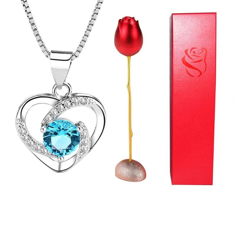 

Chokers Necklace Elegant Romantic Heart-shaped Heart Pendant For Valentines Day Wedding Festival