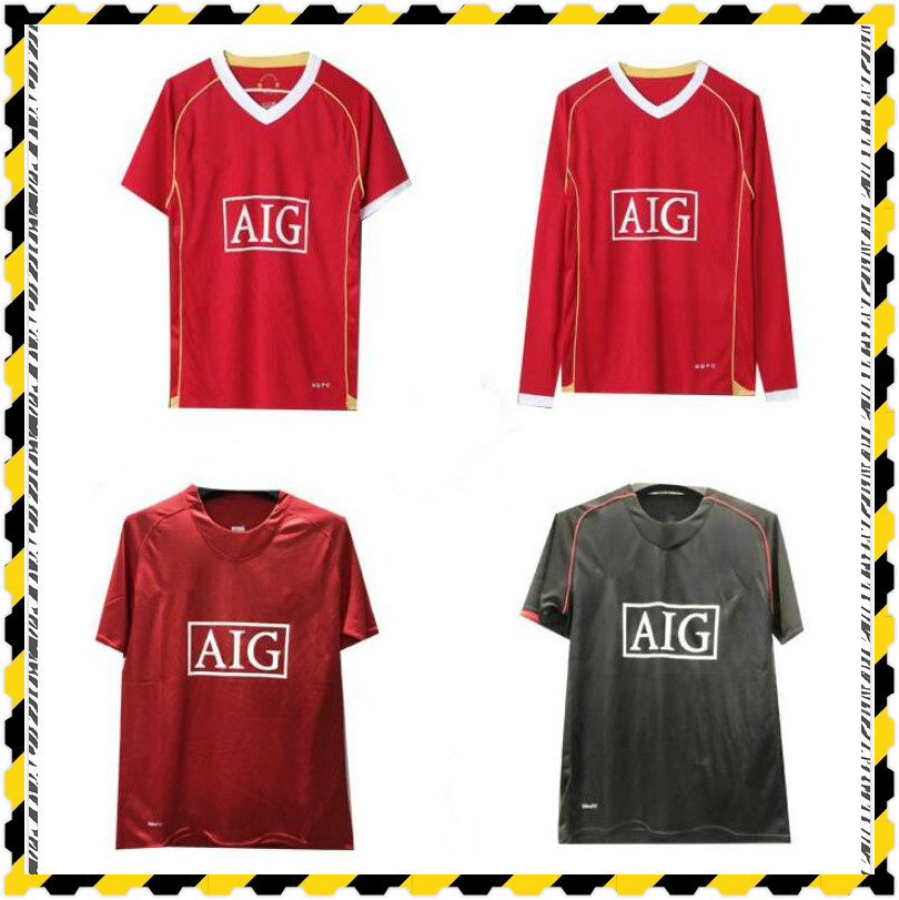 

Retro 2006 2007 RONALDO#7 Soccer jersey football MAN UTD Giggs SCHOLES Beckham CANTONA Solskjaer 07 08 Vintage Football Shirt, Black;yellow
