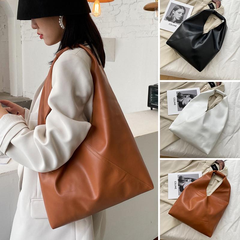 

Casual Large Capacity Totes French Retro Women Bag Korean Version Fashion Handbag Female Shoulder Bags PU Big For Women, Wt