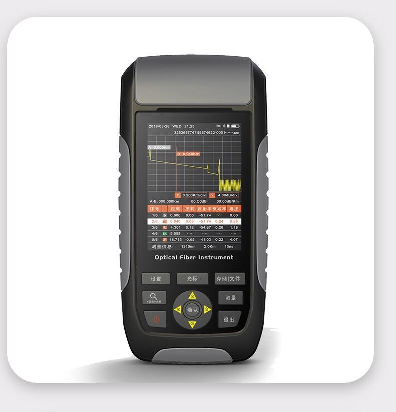 

New mini OTDR Fiber Optic Reflectometer 3.2 Inch Color LCD with VFL and OPM Event Map 22dB for 80km Fiber Cable Ethernet Tester1