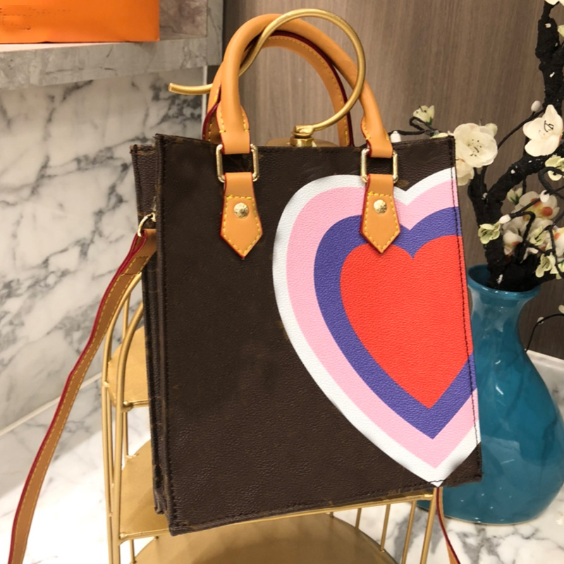 

Fashion Tote Bag Canvas Leather Women Handbag Purse Poker Old Flower Printing Hand Bags Long Belt Shoulder Bag Crossbody Bags Shopping Bag, Flower one
