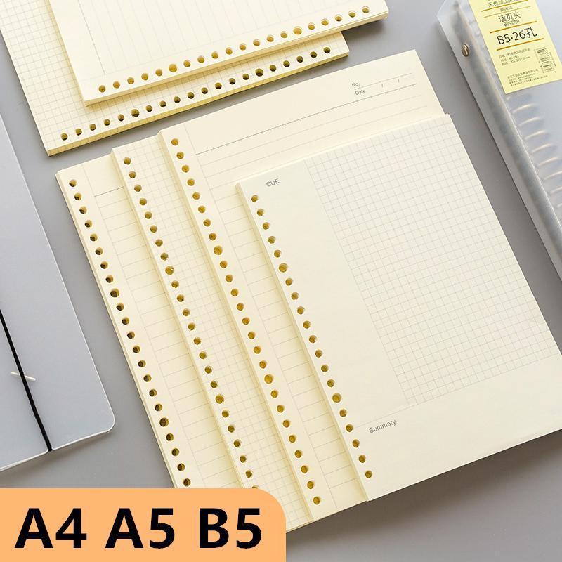 

A5 B5 A4 60 Sheets Simple Cover Diary Traveler Loose-leaf Notebook Simple Schedule Book 26 Holes Journal School Office Supplies1