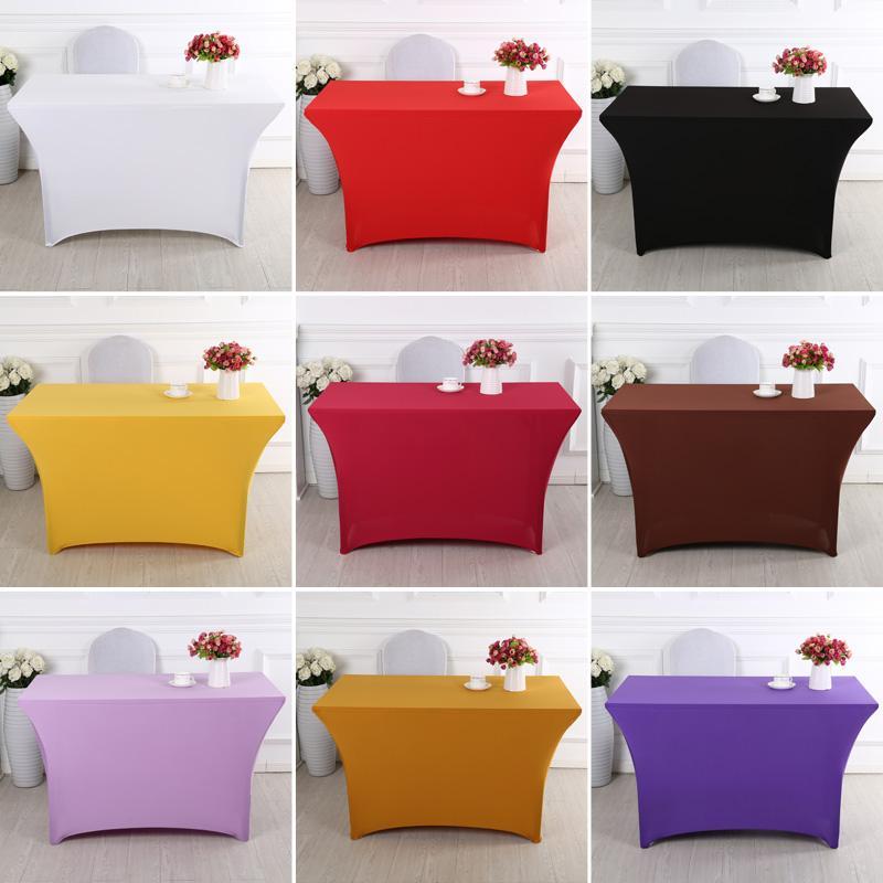 

Wedding Spandex table cloth lycra table cover linen hotel banquet party meeting room rectangle decoration, Red