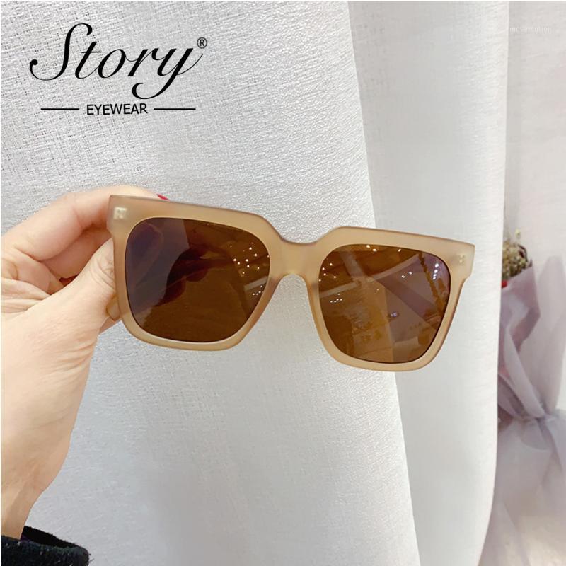 

Story Fashion Square Sunglasses Women 2020 Brand Design Vintage Matte Clear Frame Oversized Sun Glasses Gafas De Sol Mujer 771421