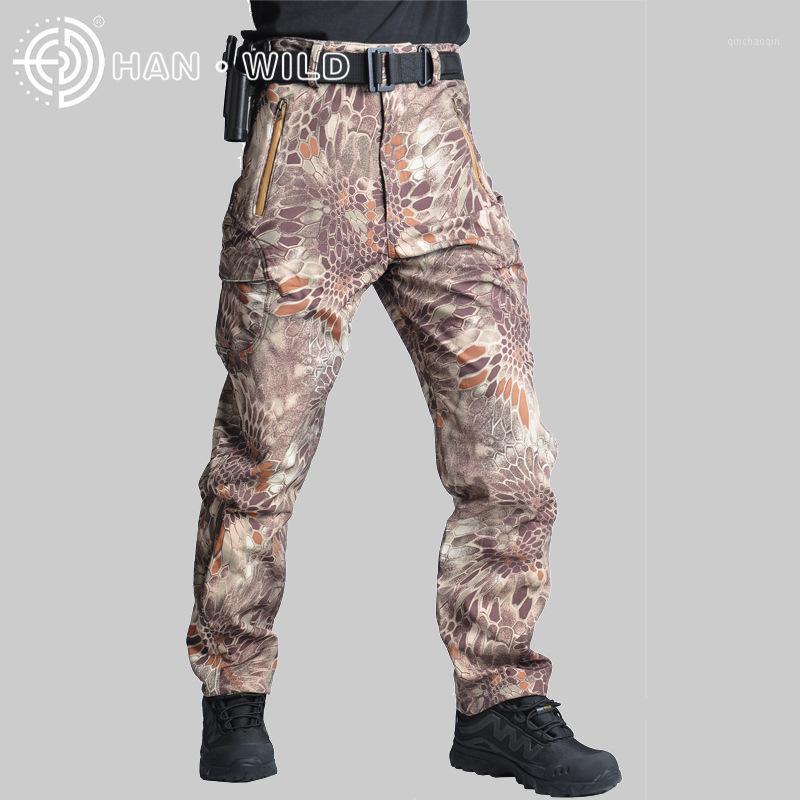 

10 Colors Available Outdoor Men Fleece Pants Softshell Hiking Pants Waterproof Windproof Camo Hunting Tactical1, Photo color