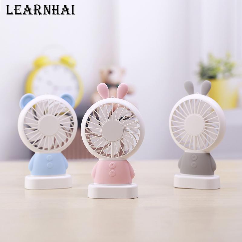 

LEARNHAI Handheld Mini Portable Micro Bear Desktop Fan Cooler DC5V 2.5W For All Power Supply Output USB Gadgets