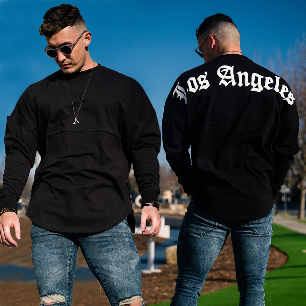 

2021 Brothers Autumn Muscle and Winter Long Male Crew Neck Jumper with Hood Running Xun Lian Shirt Loose Korean Style Nmzi, Red