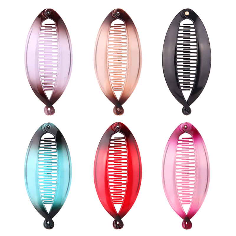 

Women Transparent Plastic Hairpin Lady Fashion Handmade Horsetail Lentil Vertical Banana Hair Clips Multicolor Hot Sale DIY 0 88yr J2B