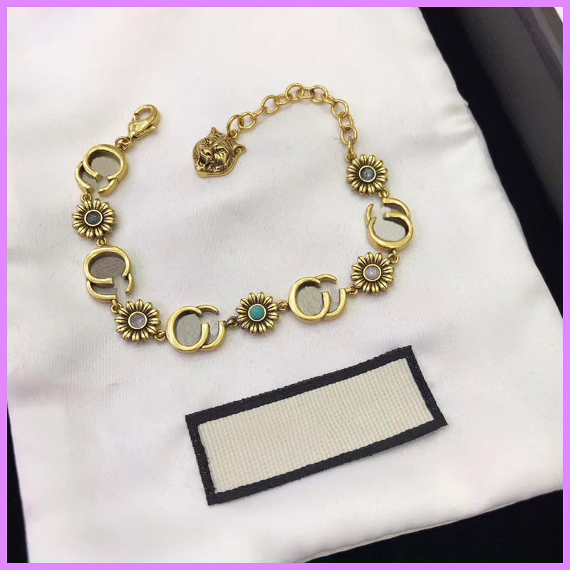 Women New Fashion Bracelet Designer Jewelry Womens Retro Gold Bracelets Ladies For Party Accessories With Diamonds Chain Wholesale D223102F-image-756375203