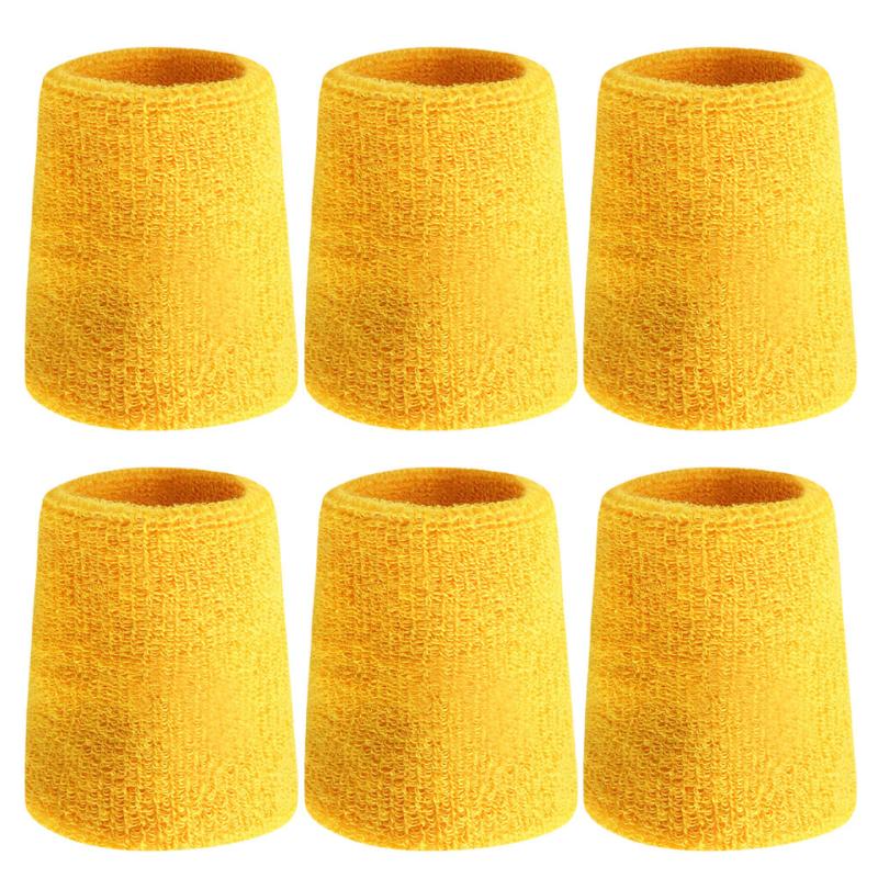 

Unisex Basketball Sports Cotton Sweat Band Sweatband Wristband Wrist Band 6pc Support Brace Guard Protector Adjustable Wrist, Red