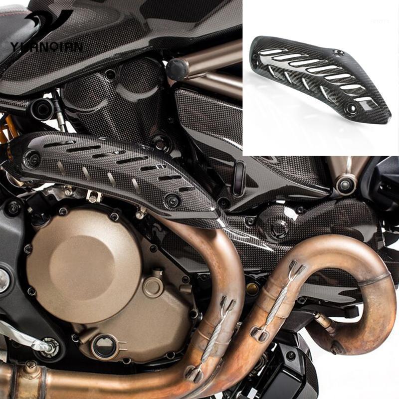 

For 821 1200 14-2020 Motorbike Exhaust Muffler Carbon Fiber Protector Heat Shield Cover Guard Anti-scalding cover1