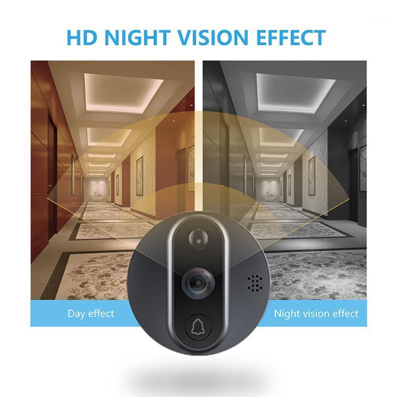 

HQCAM Tuya Doorbell Peephole Door Camera Wifi Doorbell Video Intercom 4.3" LCD Motion Detection Video-eye Viewer Wireless Ring1