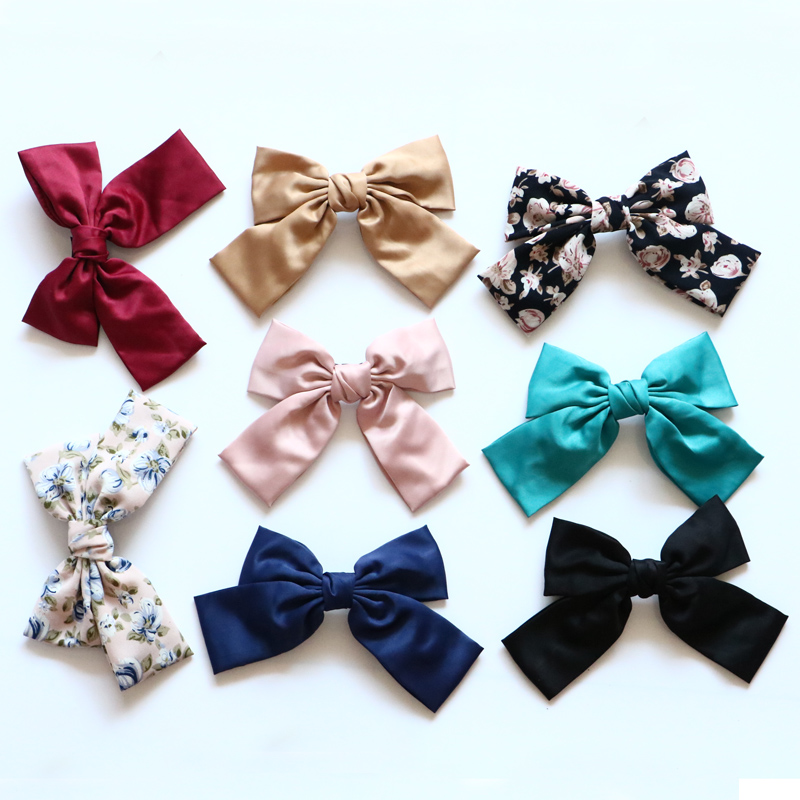 

8pcs/lot Nylon Big Bow Knot Hairpin Women Girls Hairclip Barrette Accessories Hairclip Ornaments Headdress Headwear WHZ01