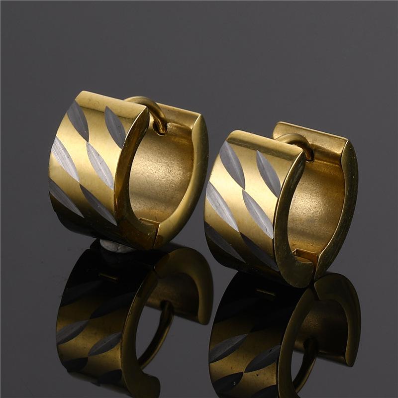 

2020 Trend Stainless Steel Round Earrings For Women Simplicity Jewelery Flower Twill Earrings Fashion Party Personality Gift