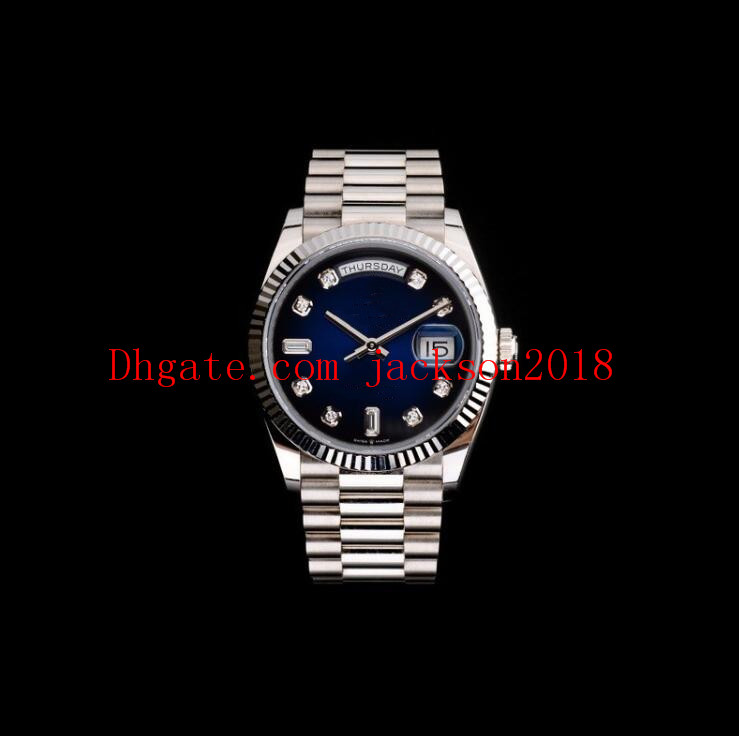 

Original Box Luxury Watches 128239 36mm Diamond Dial Automatic Mechanical Gold Silver Stainless Steel Bracelet Fashion Men's Wristwatches