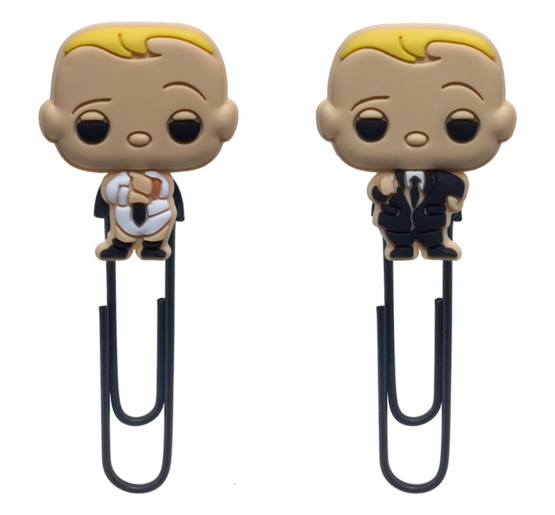 

the Boss Baby Bookmarks School Stationery Supply Creative Pvc Souvenir Books Paperclips Book Decorations Free Shipping