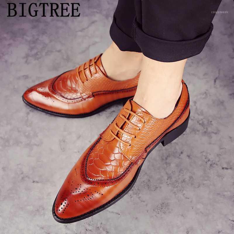 

Luxury Shoes for Men Formal Brogue Shoes Men Classic Coiffeur Black Dress Designer Crocodile Fashion Chaussure Homme1