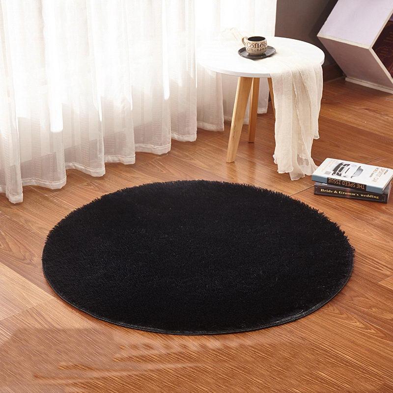 

Yoga Living Room Carpet Kids Room Rugs Soft and Fluffy Warm,black Red Color Custom Size, Diameter 60,80,100,120,160cm, Pearlecent aqua
