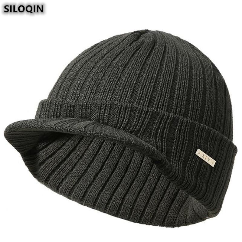 

Berets SILOQIN Trend Thermal Knitting For Men's Women's Autumn Winter Keep Warm Ski Caps Unisex Brands Tongue Cap Casquette, Black