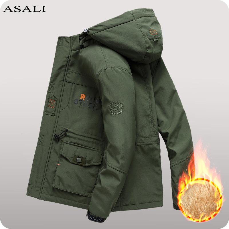 

Men's Jackets Winter Jacket Men Tactical Military 2022 Casual Outdoor Waterproof Warm Fleece Overcoat Mens Bomber Coat With Hat, Black;brown