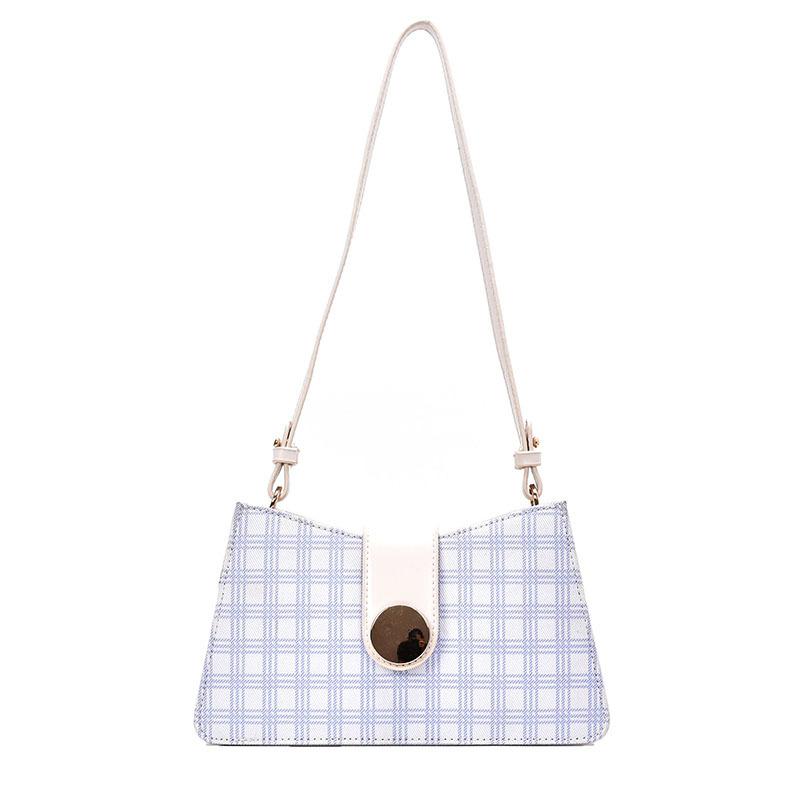 

Bag female trend new lattice crossbody bag fashion wild one shoulder armpit temperament elegant ladies handbag women, Pink