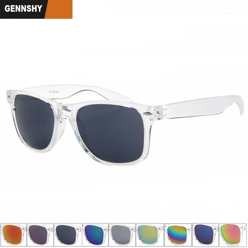 

Classic Square Sunglasses Women Cool Fashion Brand Sunglasses Plastic Transpaent White Frame Silver Lenses Driving Free Ship1