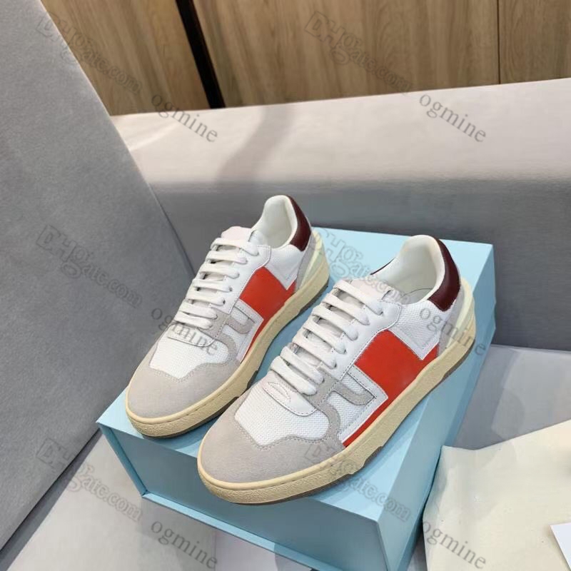 

Fashion Designer GAT German army training shoes mens womens Clay sneakers in grained calfskin leather rubber sole flat platform low J-L and woman and children Logo lanviin lanvins, Hello