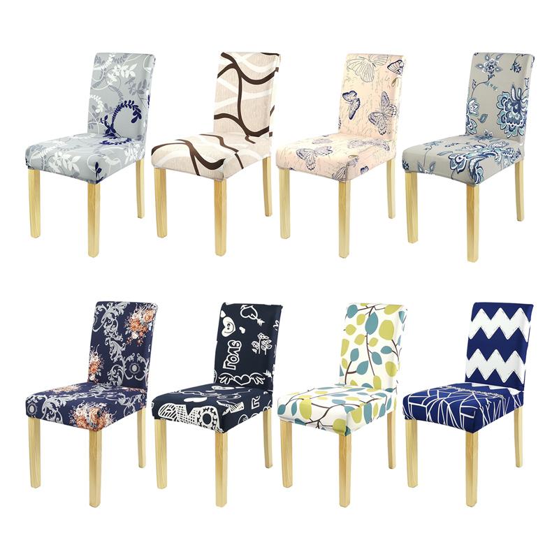 

Modern Print Chair Covers Spandex Stretch Chair Covers Dining Slipcover Decorative Cover For Kitchen Wedding Banquet Hotel