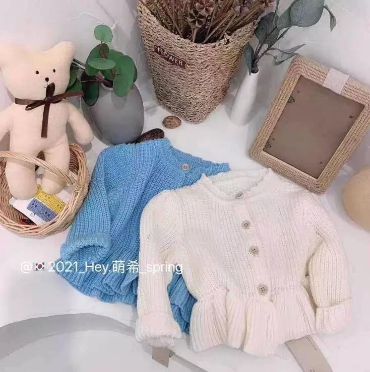 

2021 New Wholesale Girls Boys Knitted Sweaters Spring Fashion Kids Cardigan Sweater 1-6 Years a, Beige