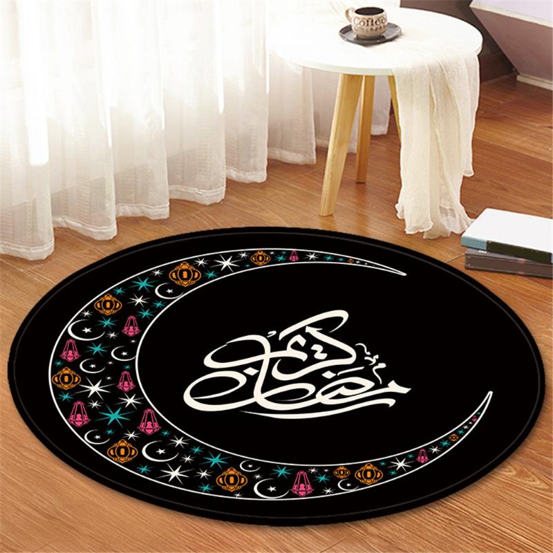 

tapis salon Lasser Bairam Pattern Round Area Rug FLeece Kitchen Bathroom 60 80 120CM alfombra dormitorio tapis chambre, As show