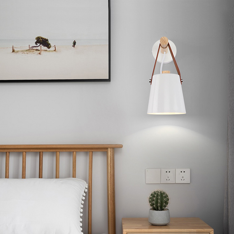 

Nordic Style 7W LED Wall Sconces Light Fixture Reading Lamp Wood E26/E27 Bulb
