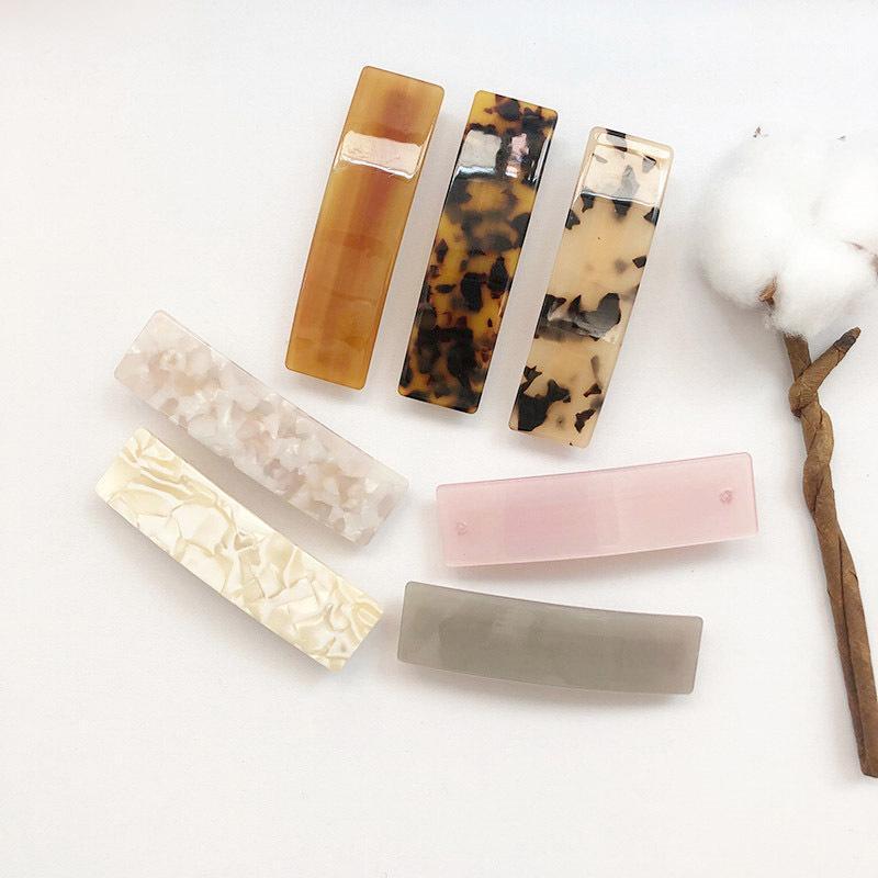 

Hair Clips & Barrettes Acetic Acid Hairpin Retro Square Clip Hairband Headdress Accessories For Women Temperament Large Dish Horsetail, Golden;silver